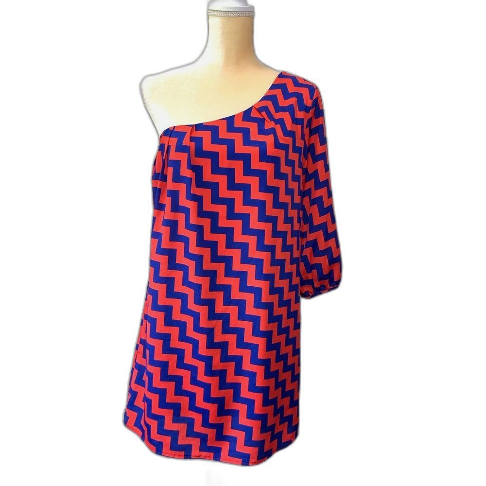 Coco‎ Love single sleeve dress size s/m orange blue